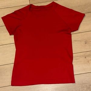 Lululemon red swiftly race length tee. Worn once.